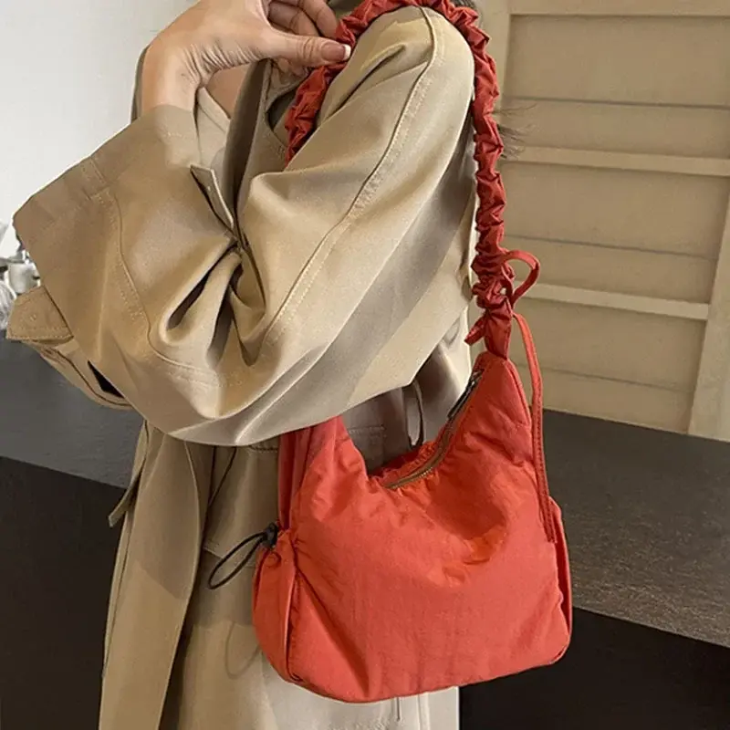 Trendy Women's Soft Cloth Shoulder Bag Casual Multi-pocket Crossbody Bags for Women Fashion Korean Students School Bag Handbags