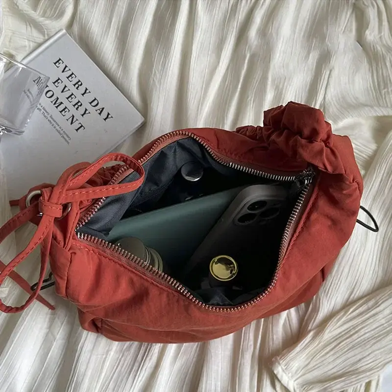 Trendy Women's Soft Cloth Shoulder Bag Casual Multi-pocket Crossbody Bags for Women Fashion Korean Students School Bag Handbags