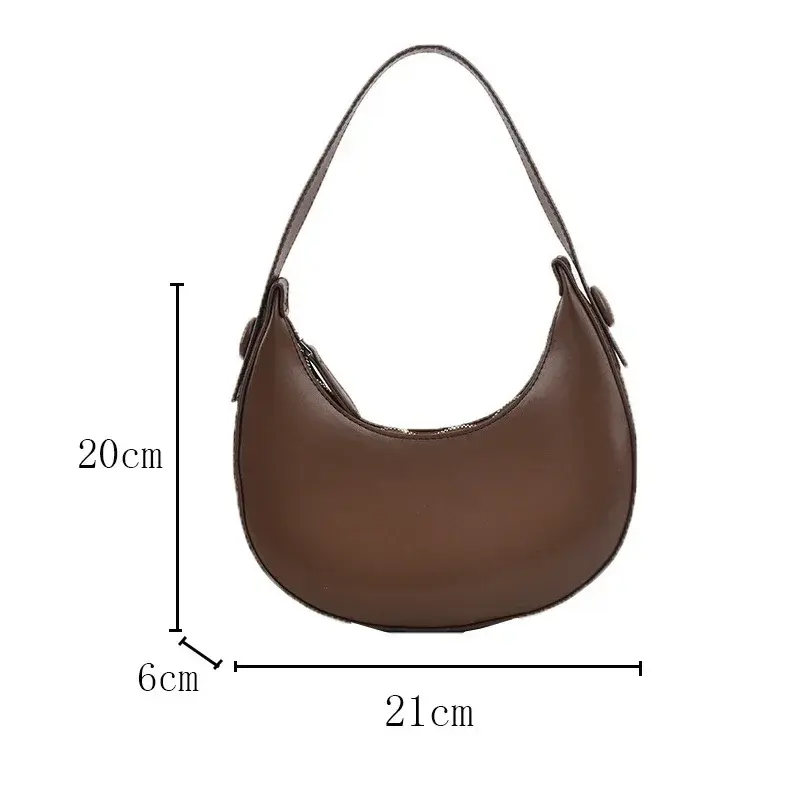 Fashion Armpit Bags for Women Cute Half Crescent Bag Leather PU Purses and Handbags Designer Shoulder Bag Small Hand Bag