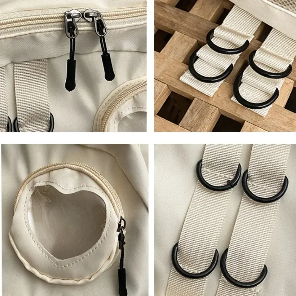 Collage Style School Bag for Teenage Girl Itabag Kawaii Backpack Transparent Love Heart JK Backpack Women New 2025 Laptop Bag