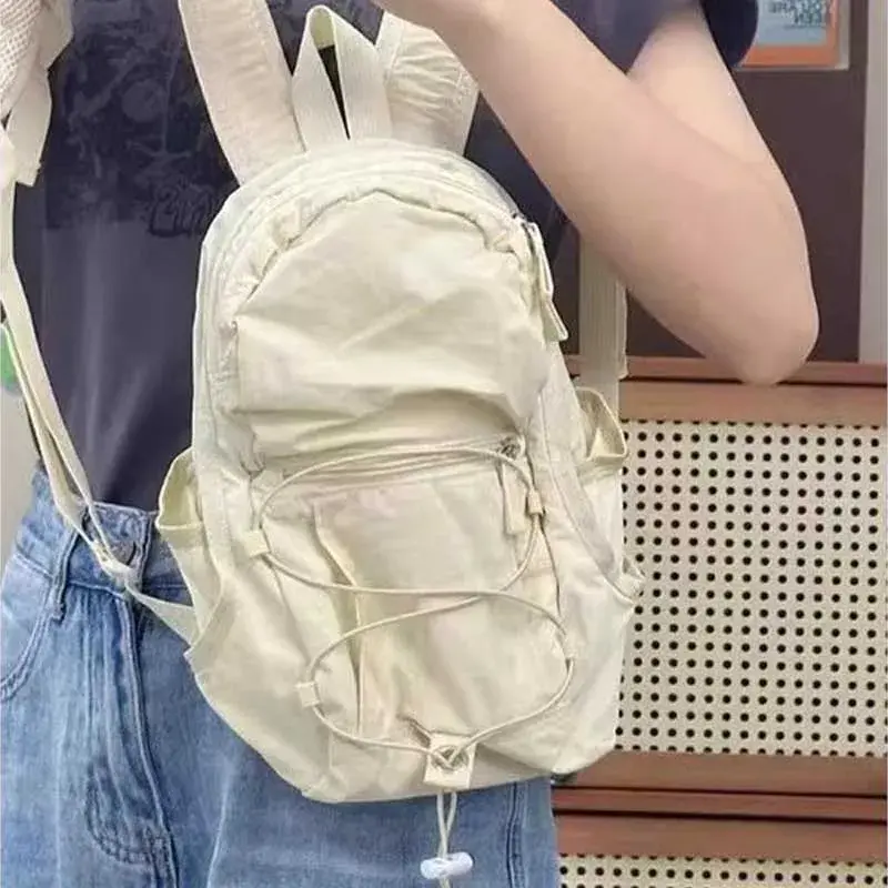Patchwork Contrast Color Fashion Backpacks Trendy All Match Travel Casual Backpack 2025 New Women Sweet Y2k Aesthetic Schoolbags