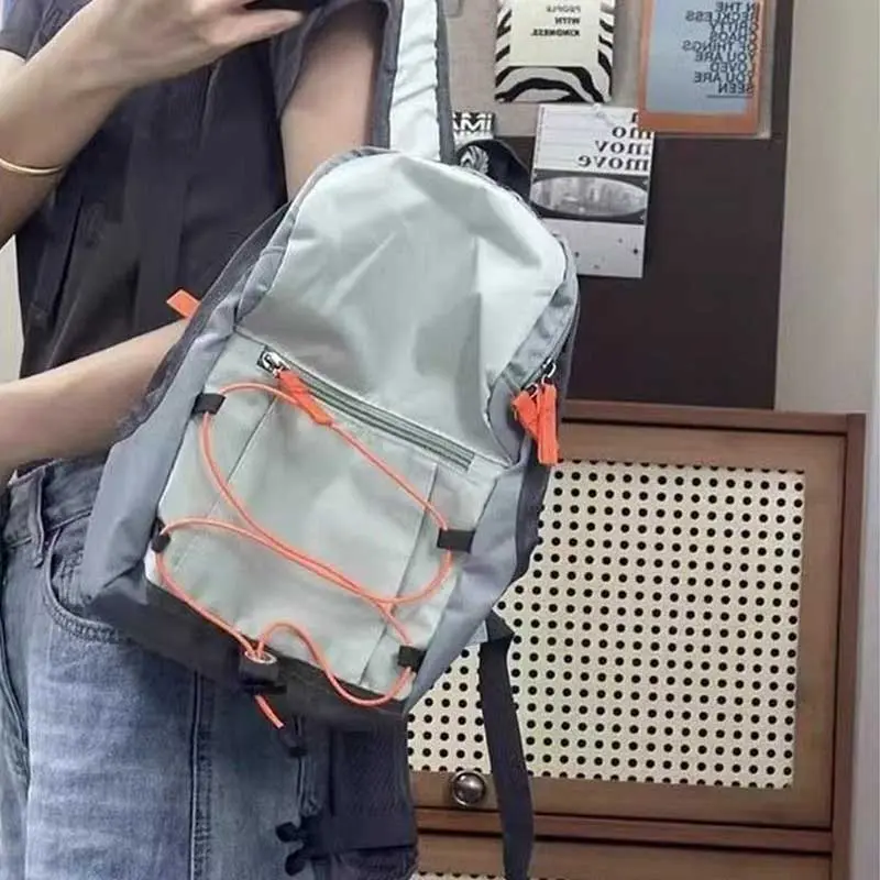 Patchwork Contrast Color Fashion Backpacks Trendy All Match Travel Casual Backpack 2025 New Women Sweet Y2k Aesthetic Schoolbags