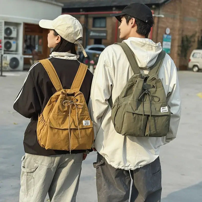 Travel Dual-Purpose Small Double Shoulder Bag Women Lightweight Trendy Brand College Student Class Commuting Simple Mountain