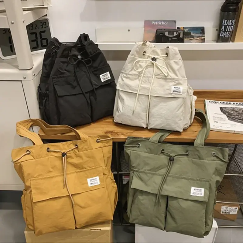 Travel Dual-Purpose Small Double Shoulder Bag Women Lightweight Trendy Brand College Student Class Commuting Simple Mountain
