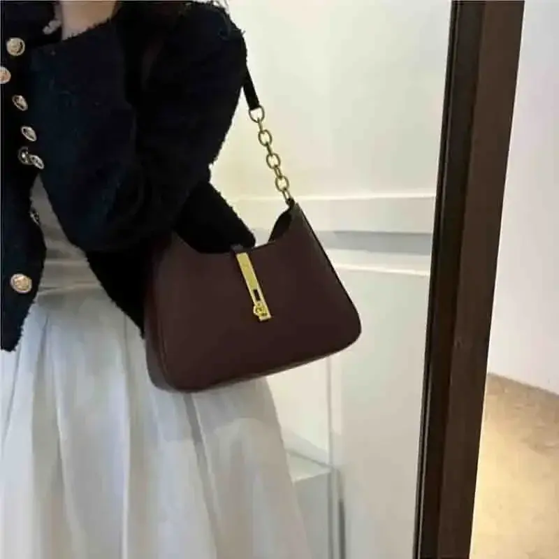 Women's Bags Luxury PU Leather Shoulder Bag for Women Casual Solid Color Design Handbags Brand Purse 2025 Fashion Shopper Clutch