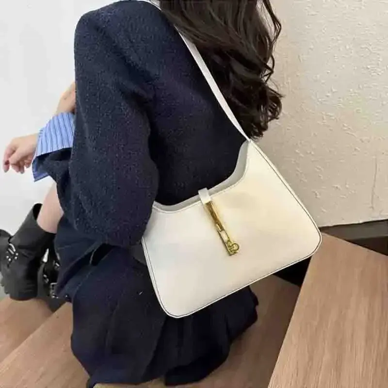 Women's Bags Luxury PU Leather Shoulder Bag for Women Casual Solid Color Design Handbags Brand Purse 2025 Fashion Shopper Clutch