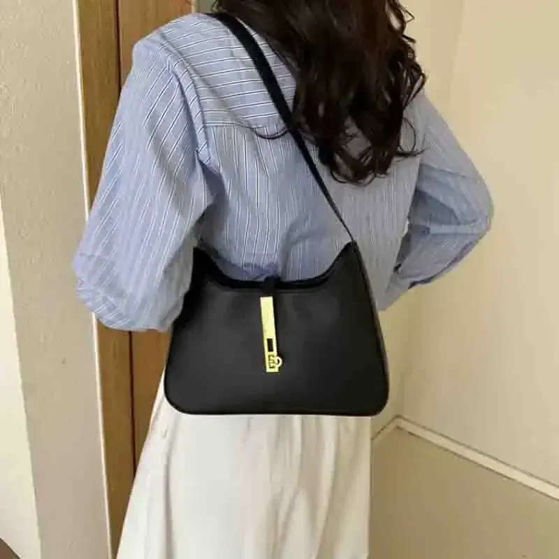 Women's Bags Luxury PU Leather Shoulder Bag for Women Casual Solid Color Design Handbags Brand Purse 2025 Fashion Shopper Clutch