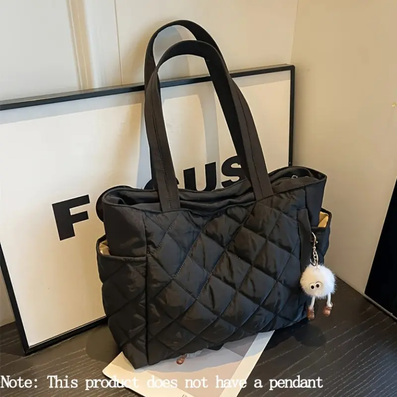 Korean Ins Women's Tote Bags Large Capacity Shoulder Bag Lightweight Soft Nylon Handbag For Daily Shopping Travel Top-Handle Bag
