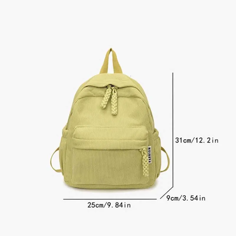 Simple Solid Color Backpack for Women New Student Backpack Large Capacity Commuting Backpack College School Bag mochila mujer