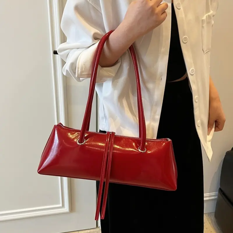 Fashion Women's Commuter Bag Quality Pu Leather Underarm Bag Ladies Large Capacity Shoulder Handbag Pillow Travel Bag Female