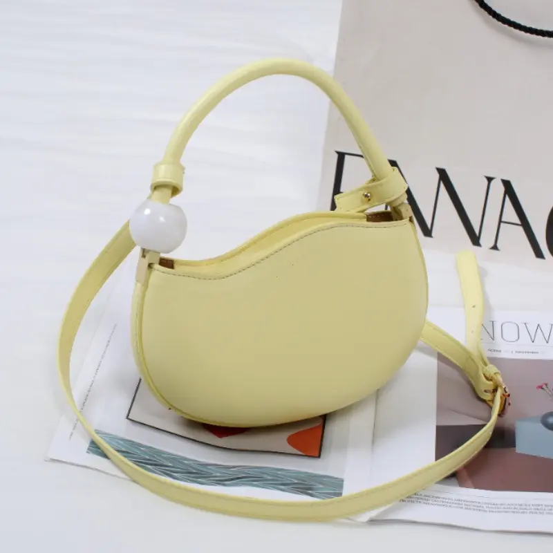 Senior Sense Women Hand Bag 2025 New Fashionable Niche Design Bag Casual Simple Solid Color Sweet Shoulder Crossbody Bag Purse