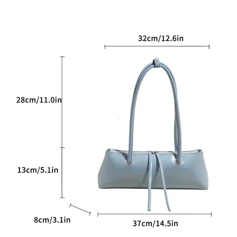 Fashion Women's Commuter Bag Quality Pu Leather Underarm Bag Ladies Large Capacity Shoulder Handbag Pillow Travel Bag Female