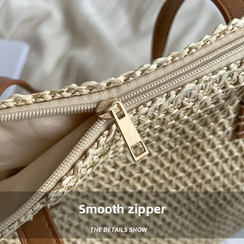 Summer Luxury Design Women's Tote Bag 2025 Hot Selling Grass Woven Fashion Women's Shoulder Bag Leisure Large Capacity Handbags