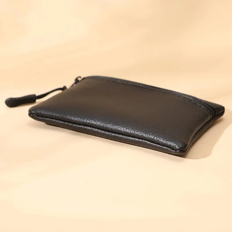 2025 New Lychee Pattern Mini Coin Purse Women Solid Color PU Soft Leather Wallet Women Coin Card Holder Wallet for Girls Purse