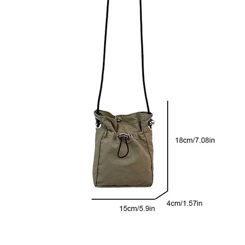 Nylon Crossbody Bag Soft Mini Phone Wallet Multifunctional Square Shoulder Bag Crossbody Purse Canvas Purse Messenger Bag bolsa