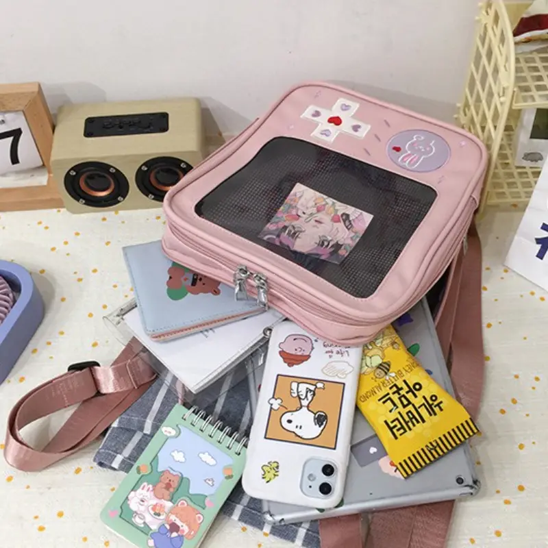 Y2K Cute Clear ItaBag Women's Lolita Backpack Kawaii Girl Shoulder Bag DIY Display Transparent Pocket Japanese Doll Tote Handbag