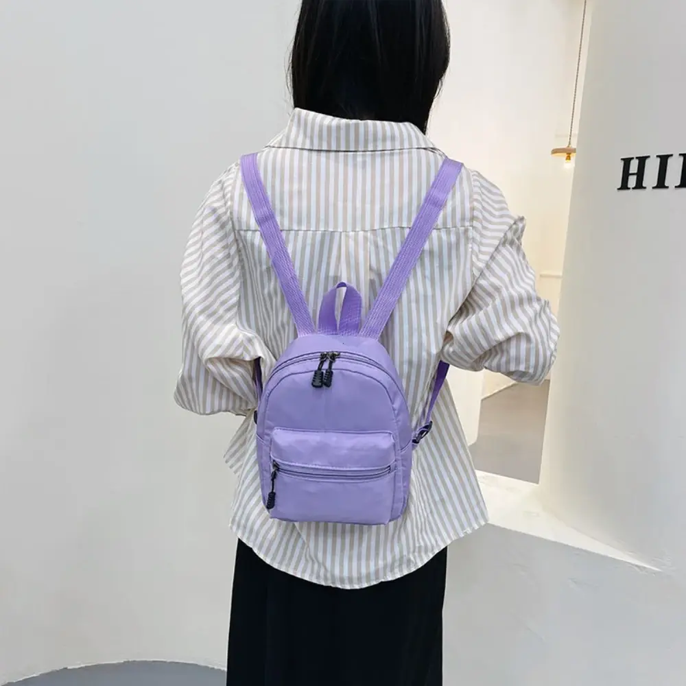 Nylon Backpack Preppy Mini School Bags for Girls Cute Small Travel Women Backpack Waterproof Solid Casual Knapsack Rucksack New