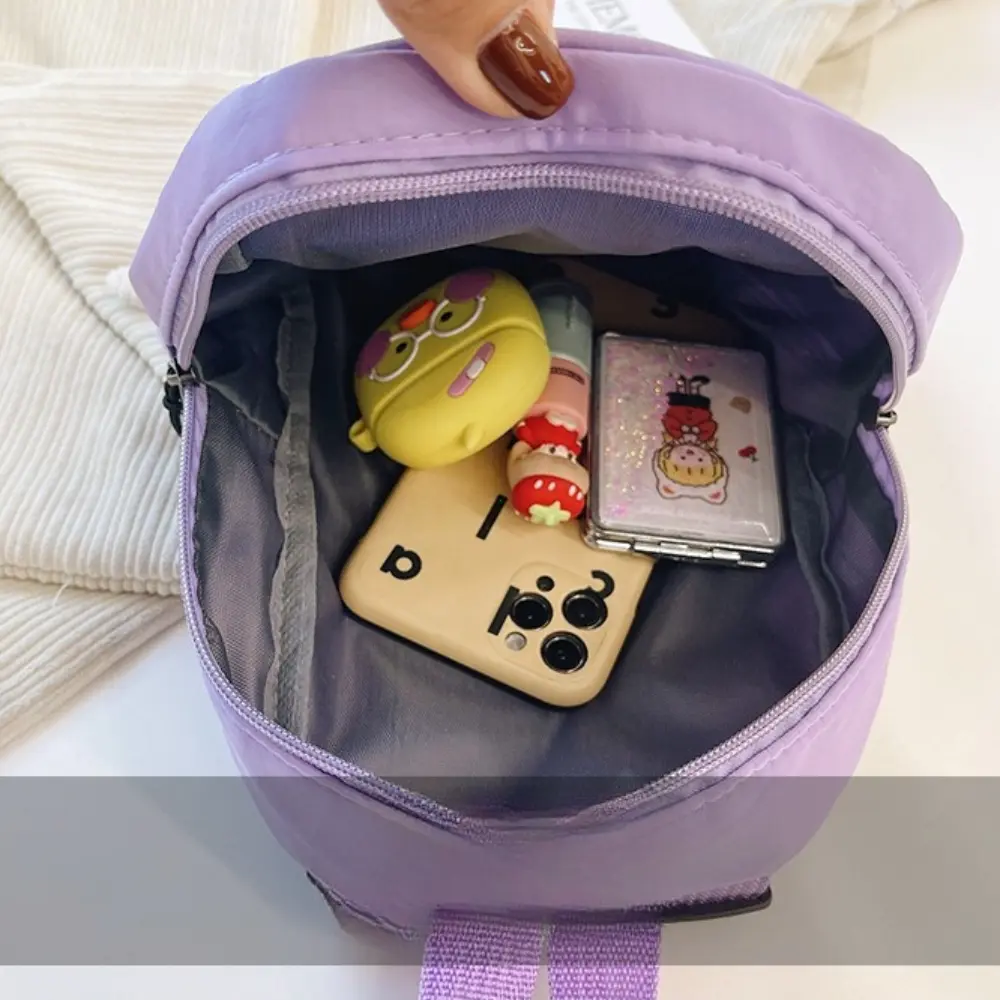 Nylon Backpack Preppy Mini School Bags for Girls Cute Small Travel Women Backpack Waterproof Solid Casual Knapsack Rucksack New