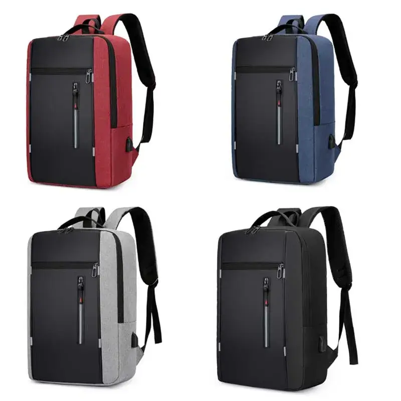 Waterproof Oxford Laptop Backpack for Men 15.6 Inch USB Charging Business Travel School Backpack High Capacity bolsa feminina