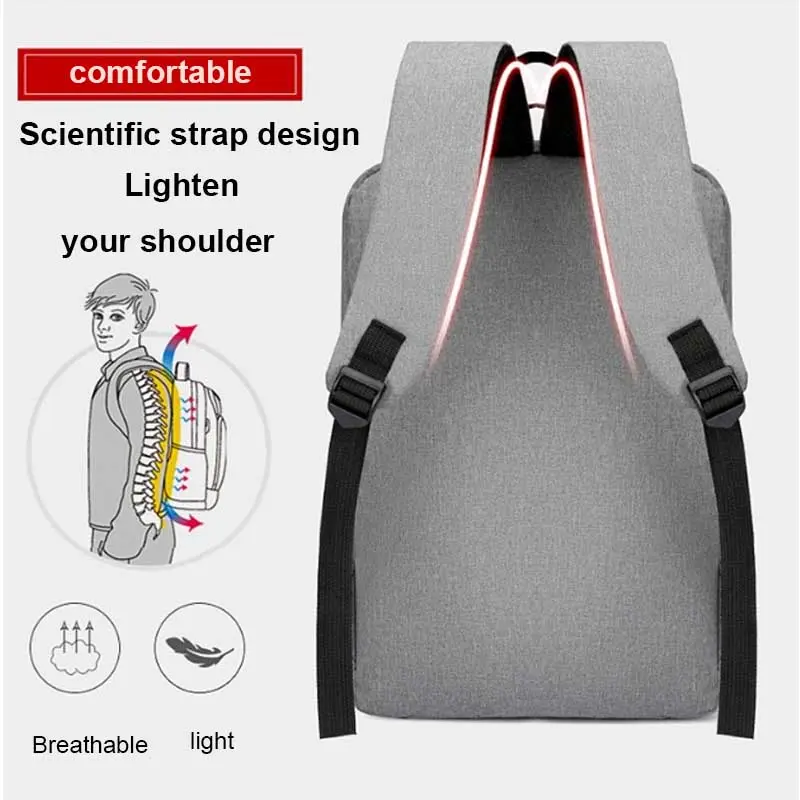 Waterproof Oxford Laptop Backpack for Men 15.6 Inch USB Charging Business Travel School Backpack High Capacity bolsa feminina