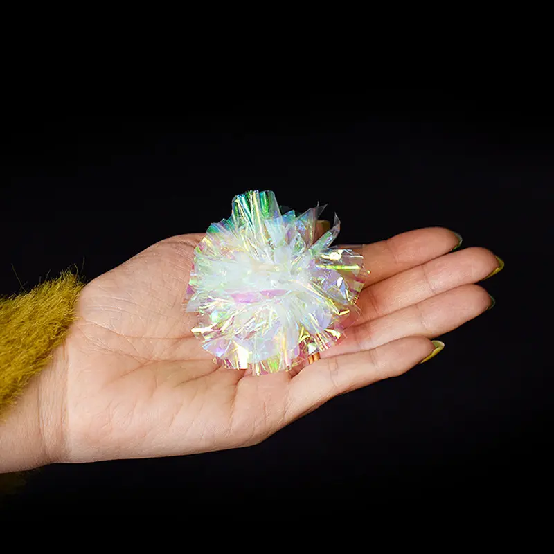 Pet self-hi boredom relief artifact ringing paper ball cat colorful ringing ball cat toy oversized colorful ringing paper