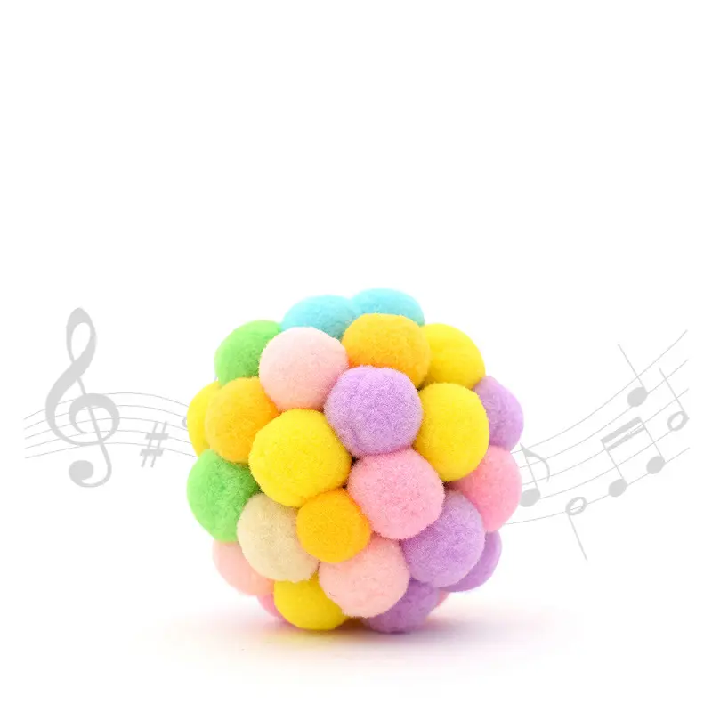Pet cat toy cat self-hi rainbow bell interactive ball teasing cat toy ball