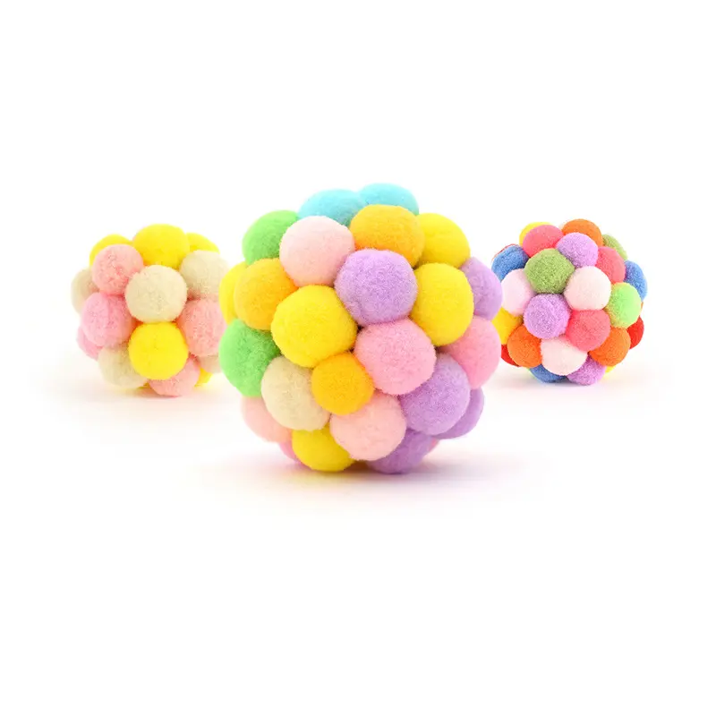Pet cat toy cat self-hi rainbow bell interactive ball teasing cat toy ball