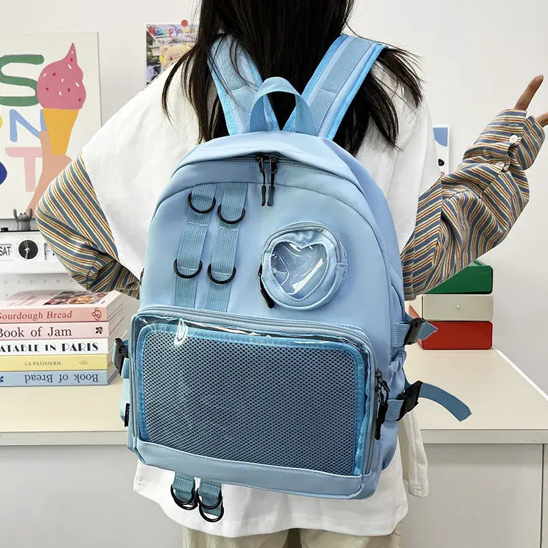 Class pain bag shoulder pain bag junior high school bag large capacity canvas leisure computer travel to school new backpacks