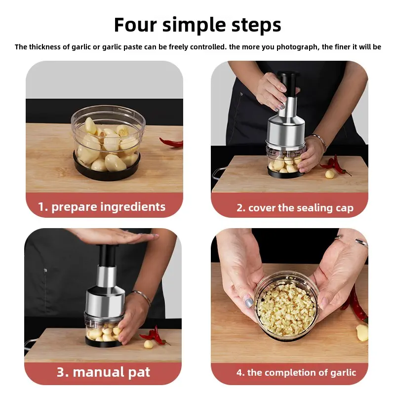 Clap knife garlic puree tool manual garlic crusher Garlic crusher Cutting onion ginger garlic kitchen supplies garlic crusher