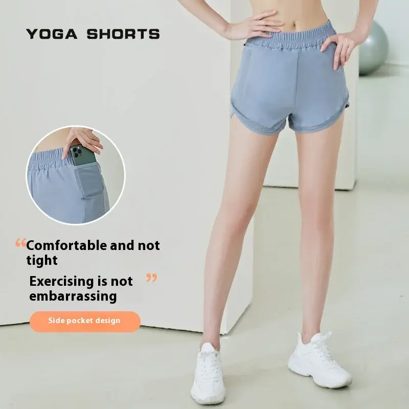 Juyitang summer net pocket sports anti-light pants loose running casual fitness sports shorts