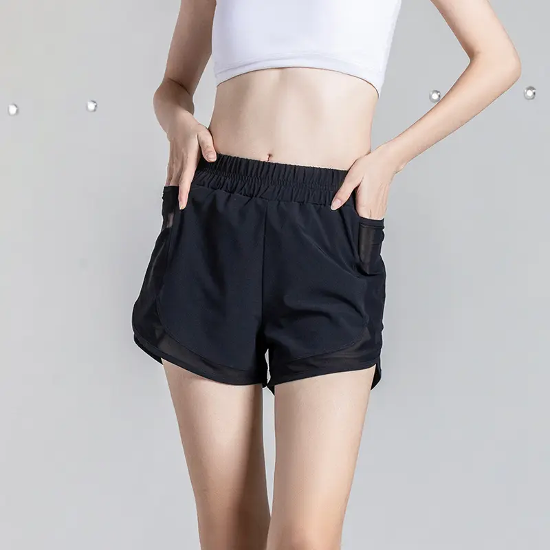 Juyitang summer net pocket sports anti-light pants loose running casual fitness sports shorts
