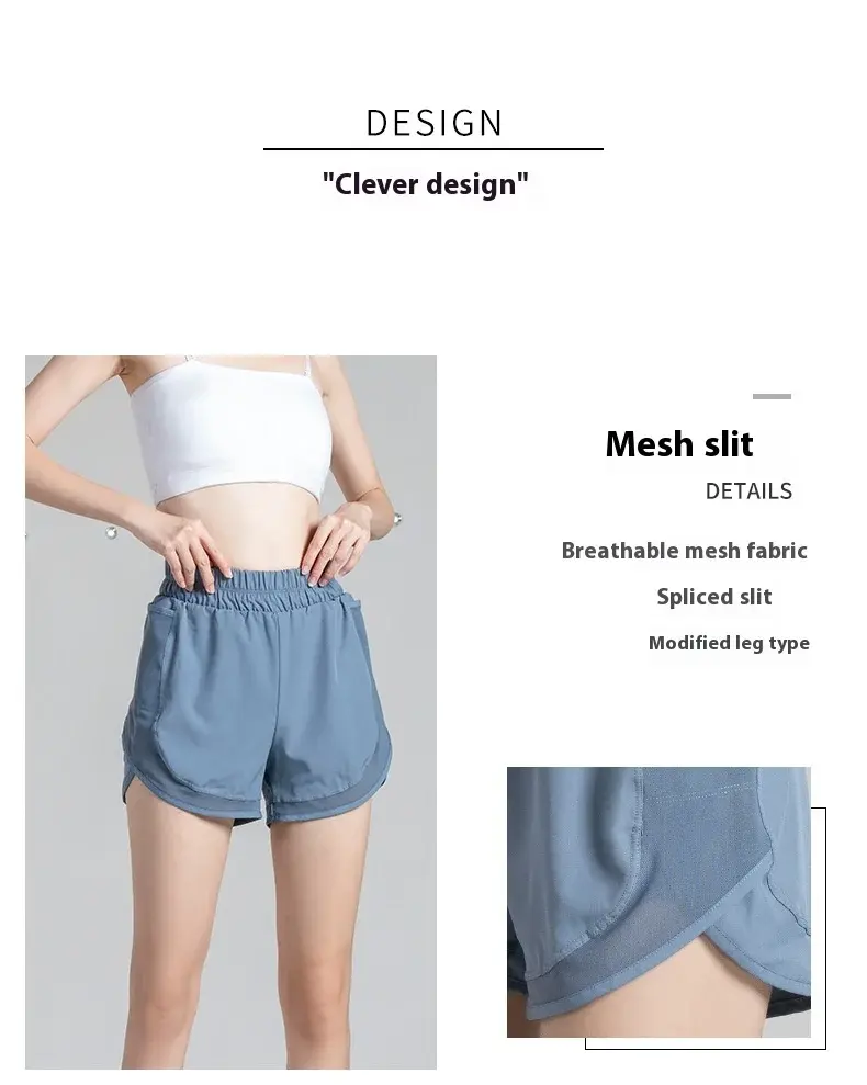 Juyitang summer net pocket sports anti-light pants loose running casual fitness sports shorts