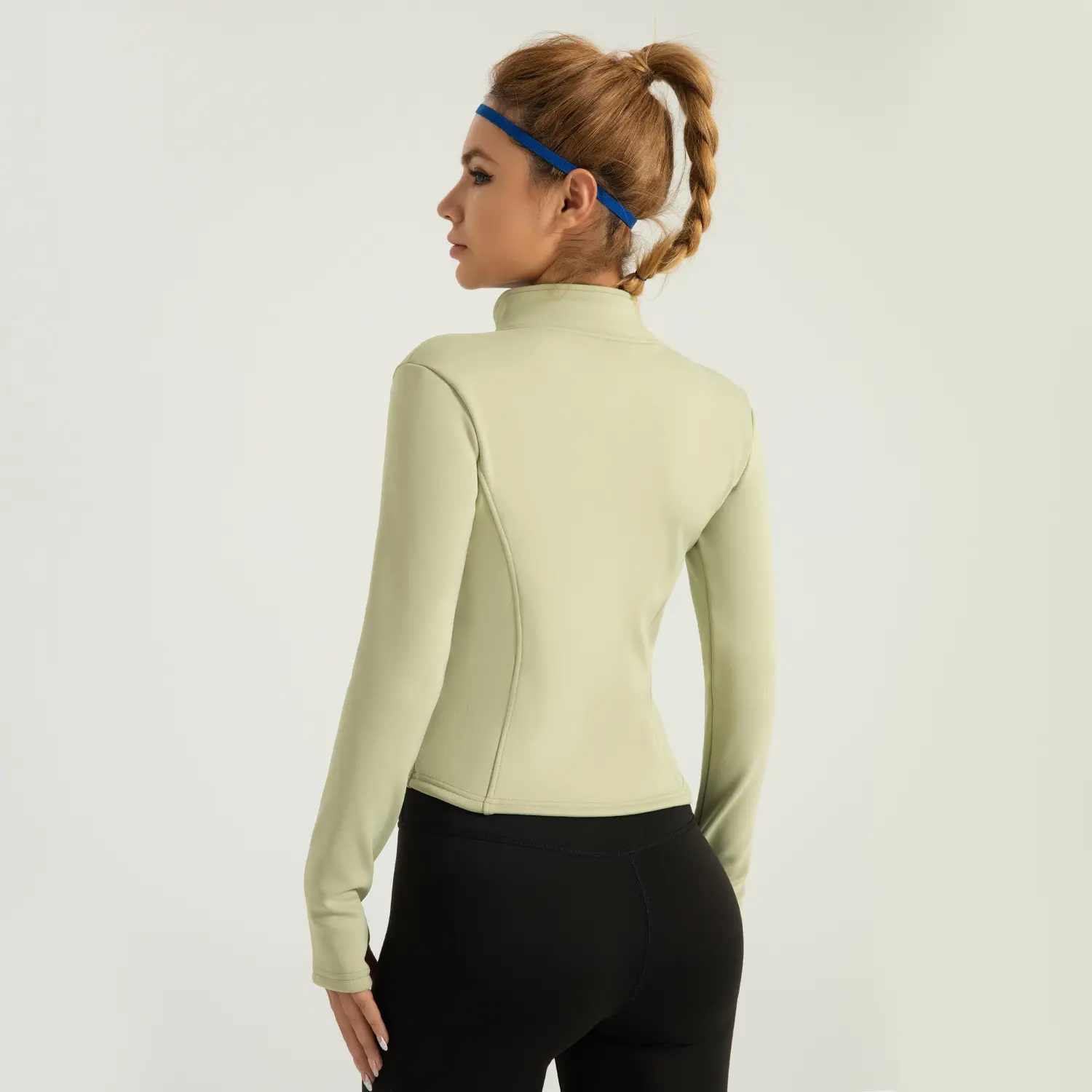 Cross-border Zone New Autumn and Winter Yoga Clothing Fleece Thickened Warm Fitness Clothing Casual Skinny Running Yoga Jacket