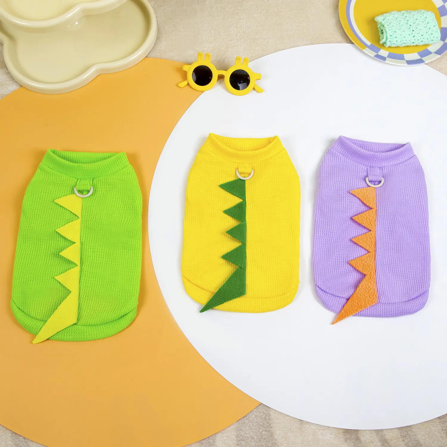 Amazon's new spring and summer dog clothes, cute dinosaur thin sunscreen clothes, cat and dog anti-hair loss vest