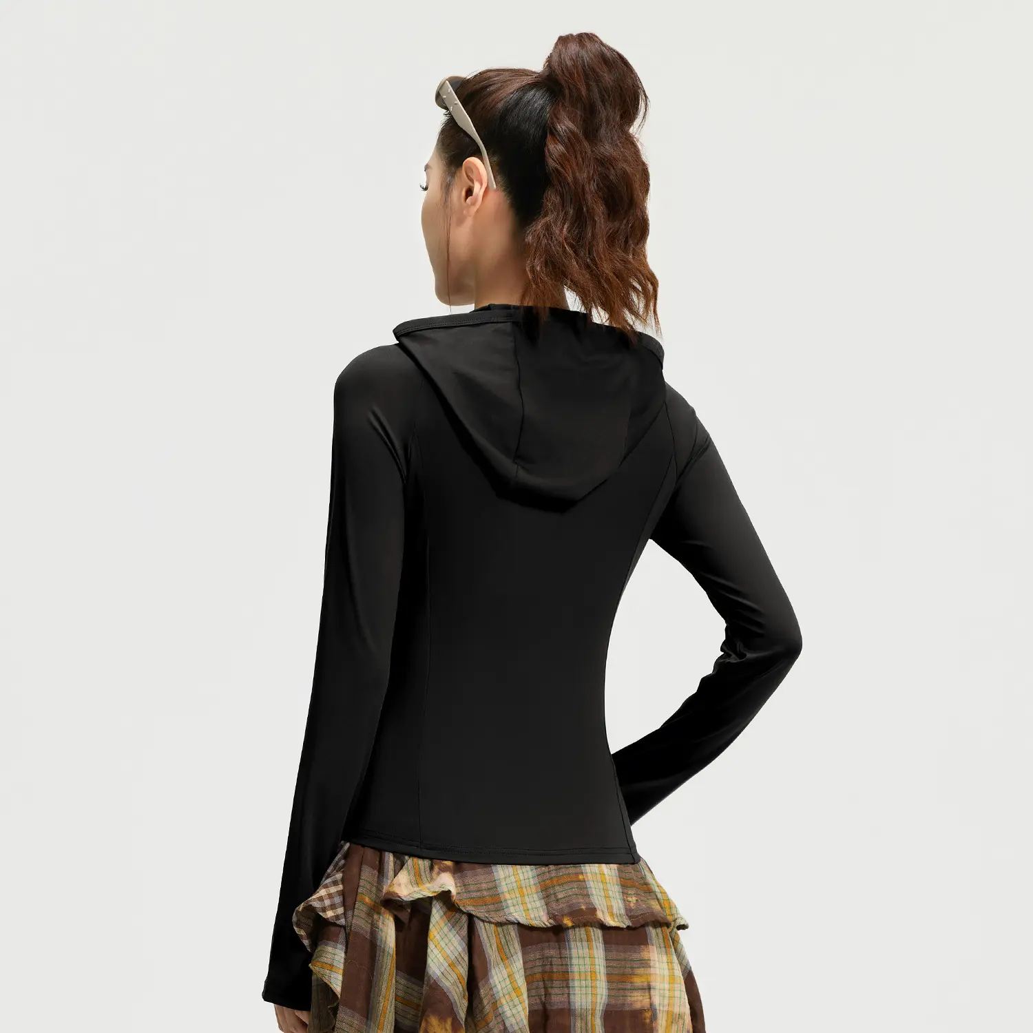 Juyitang spring new women's pocket hooded tight women's fitness sports yoga jacket