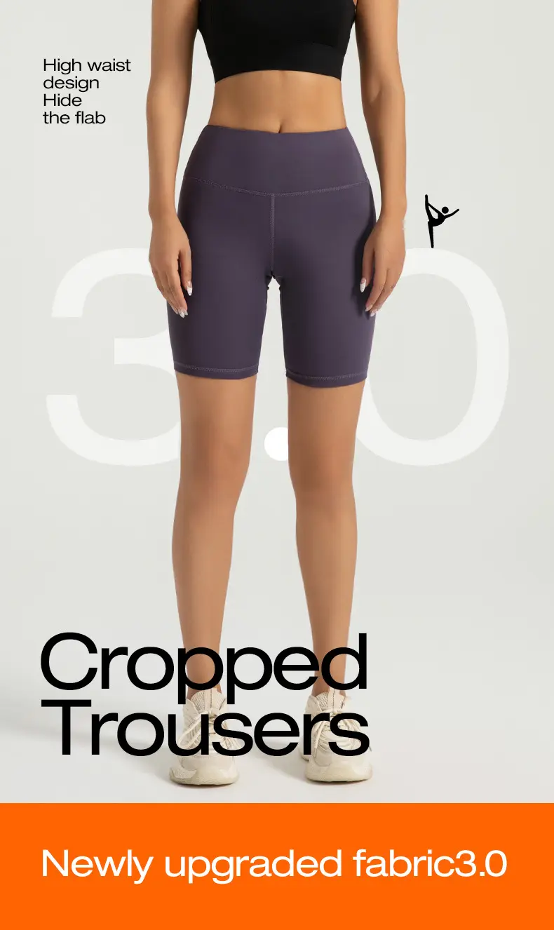 Cross-border area sports fitness shorts peach hip five-point pants women's hip lift high waist elastic leggings yoga women