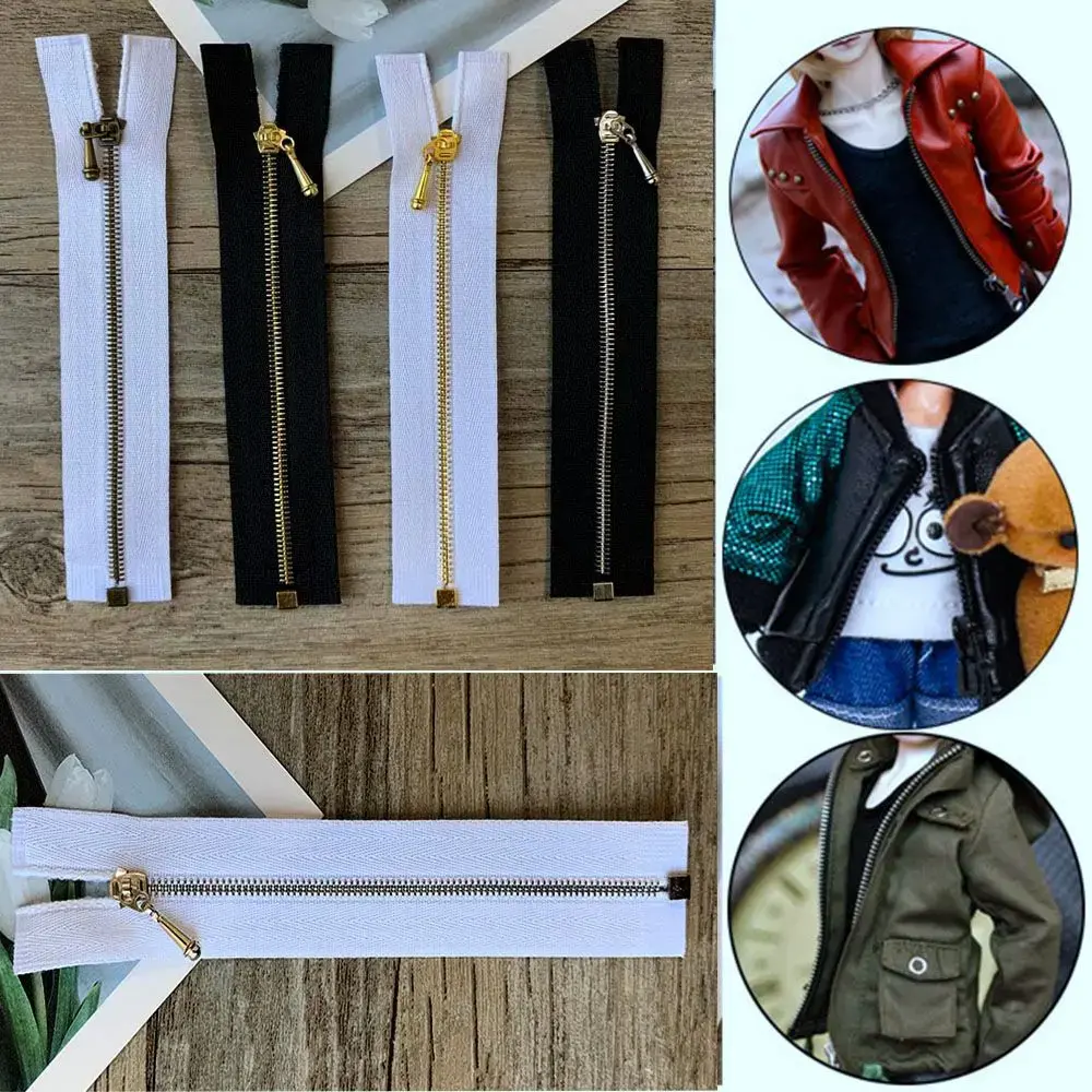 Mini Zipper Doll Clothing Zipper DIY Handmade Sewing Scrapbooking Garment Applique DIY Doll Baby Clothes Cardigans Accessories