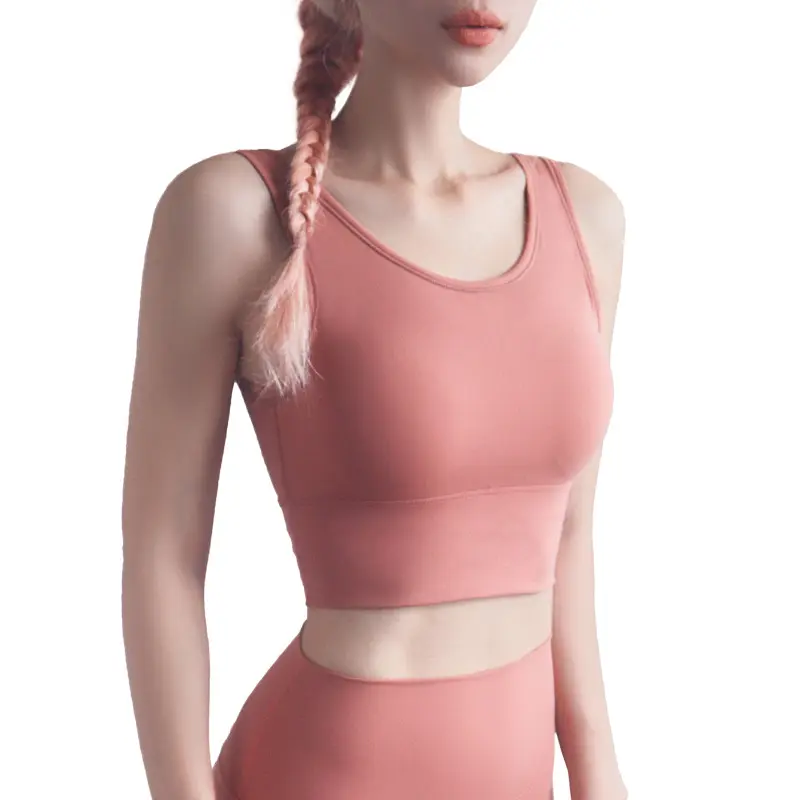 Anti-light high-intensity sports underwear women's summer gathering shock-proof back yoga bra fitness vest sports bra