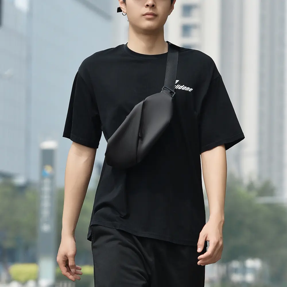 Men's shoulder messenger bag, breast bag, functional messenger bag, shoulder bag, fanny bag, commuter small satchel bag men bag