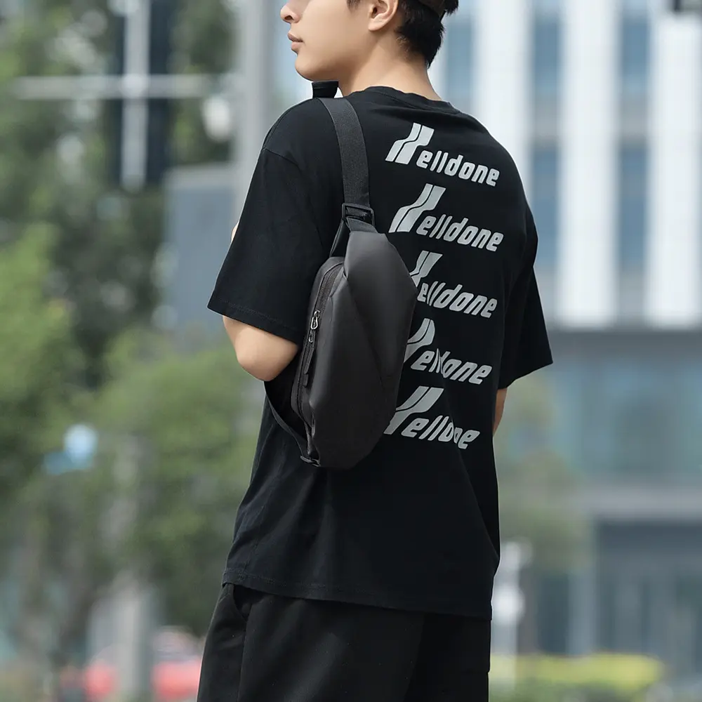 Men's shoulder messenger bag, breast bag, functional messenger bag, shoulder bag, fanny bag, commuter small satchel bag men bag