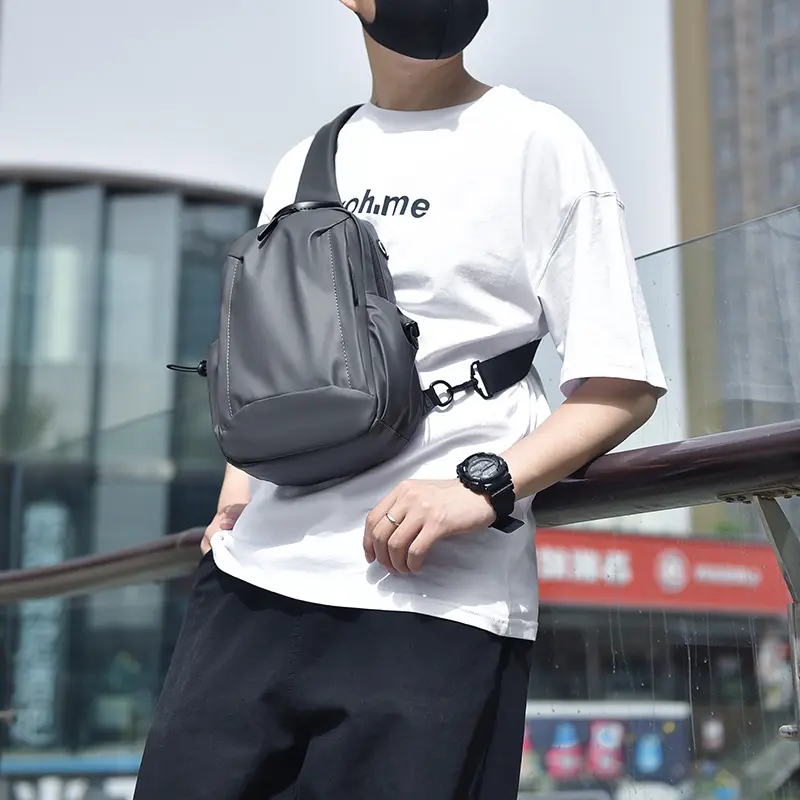 Men's breast bag fashion casual shoulder large capacity crossbody bags men bag