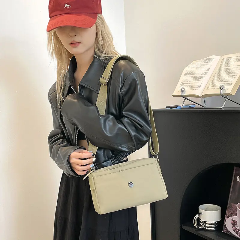 Crossbody bag women versatile canvas shoulder bag fashion lightweight versatile large capacity bag handbags crossbody
