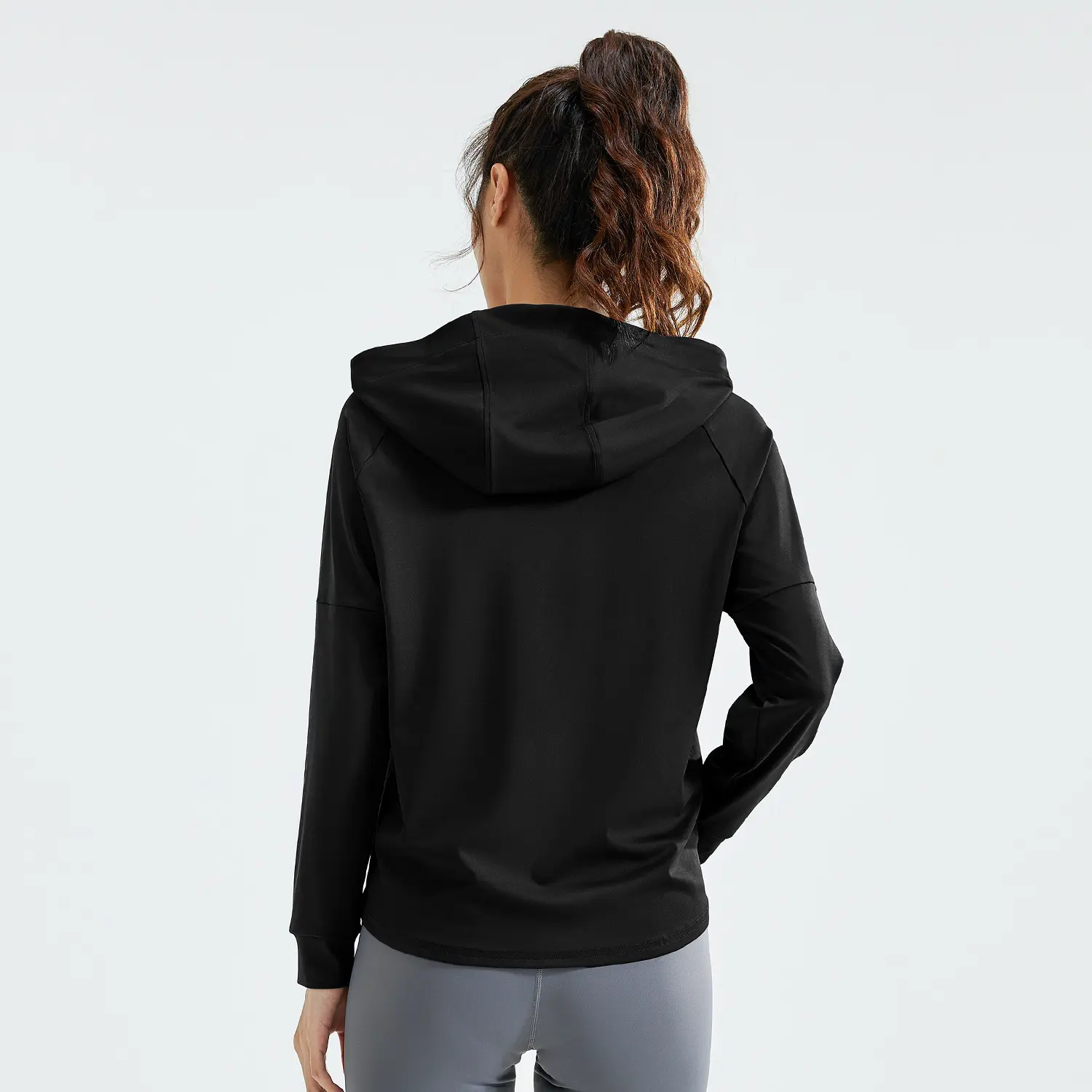 Internet celebrity loose top yoga clothes fitness running sports clothes hooded cardigan sports jacket