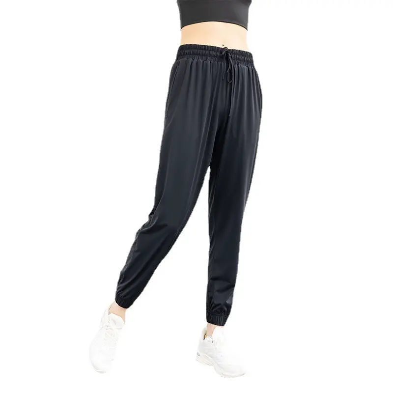 Juyitang's new loose casual drawstring tied feet breathable nude yoga tight fitness pants tights