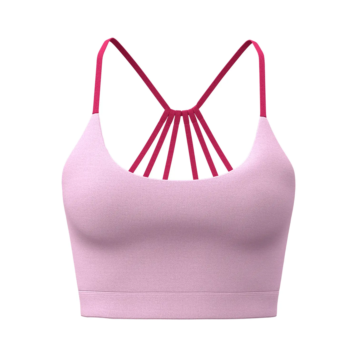 Juyitang's new six-string crossed back sports underwear summer thin shock-proof yoga fitness bra for women