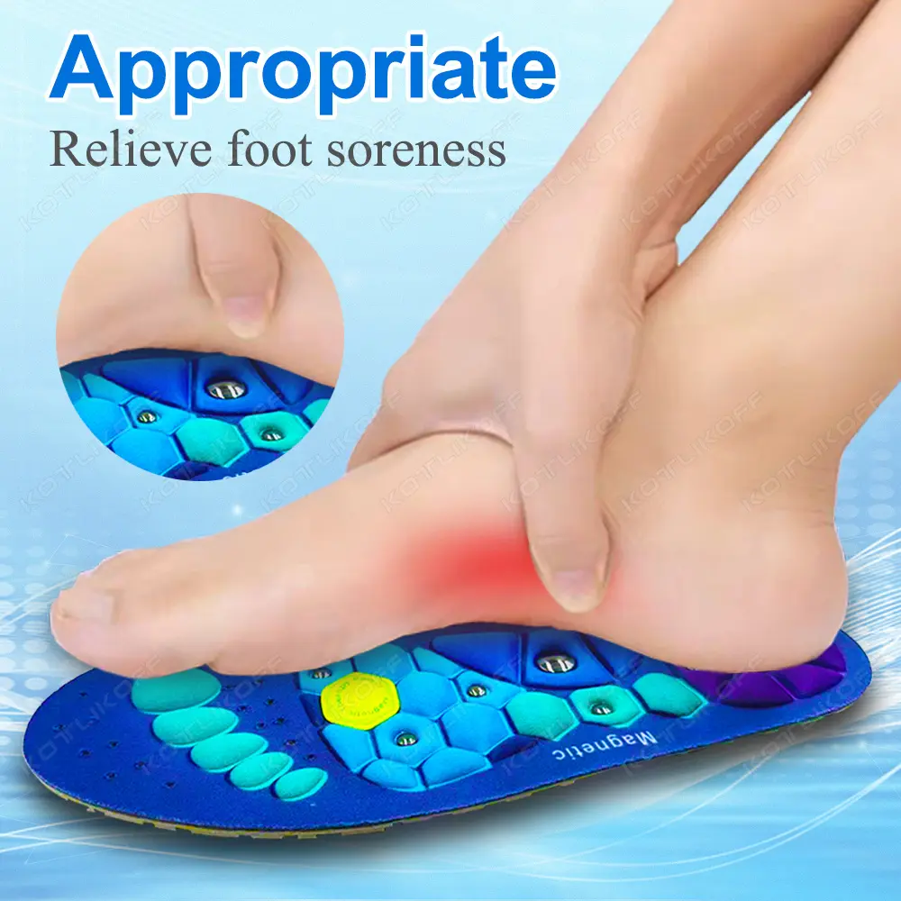 Semelles de sport de thérapie magnétique médicale, massage du pied, perte de poids,  coussinets de chaussures