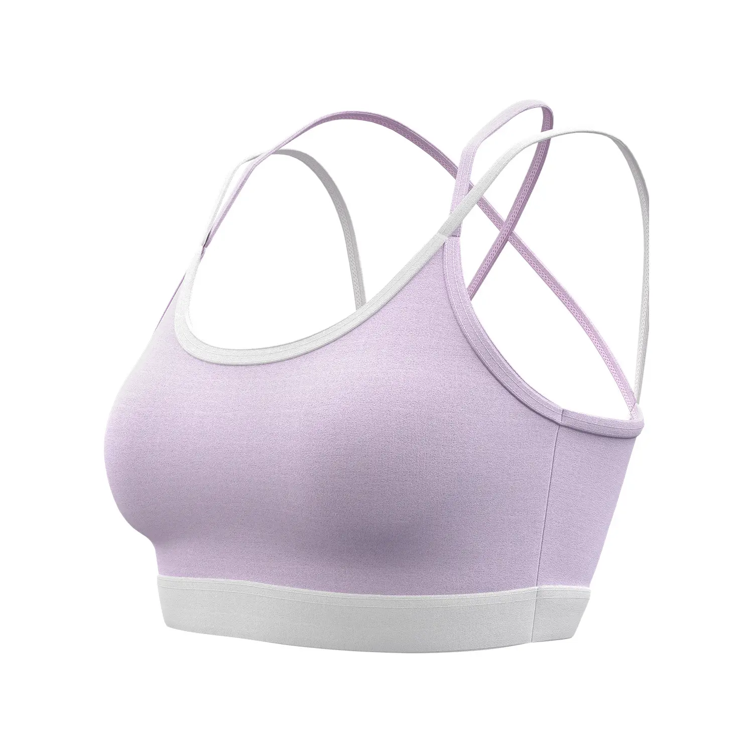Juyitang Contrast Color Cross Beauty Back Sports Underwear Women's High Strength Shockproof Fixed Cup Yoga Bra Vest