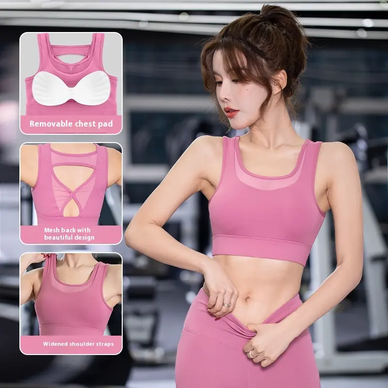Juyatang sports underwear butterfly beautiful back shockproof gathering fitness vest yoga bra sports bras women