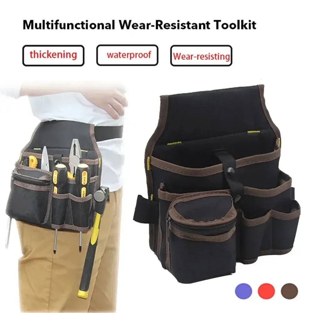 Sac de rangement d'outils multifonctionnel, pochette de ceinture, boîte à outils d'électricien, perceuse, sac de taille
