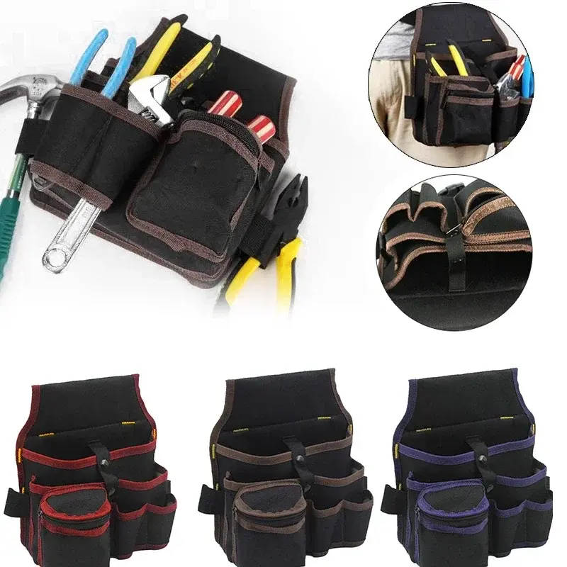 Sac de rangement d'outils multifonctionnel, pochette de ceinture, boîte à outils d'électricien, perceuse, sac de taille